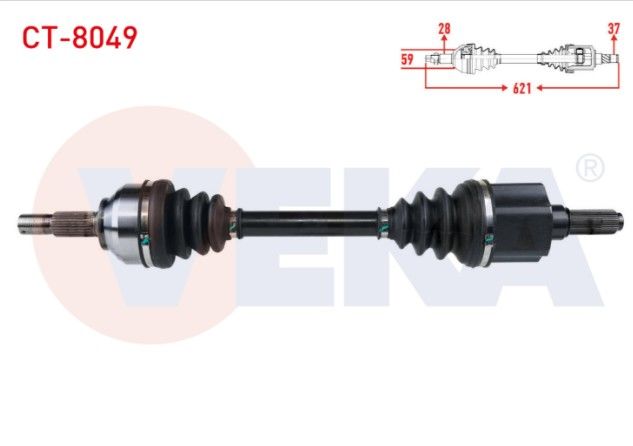 CITROEN C5 III (RD) 2.0 HDI A-T UZUNLUK 621mm 2008-2015 KOMPLE AKS SOL ON