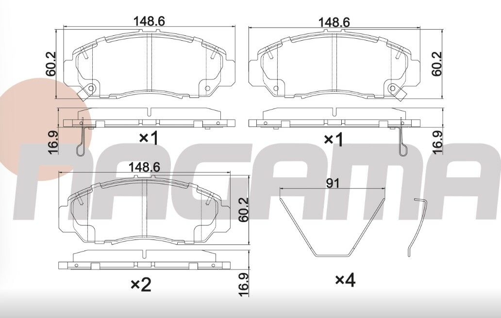 HONDA CIVIC VIII 1.6 -1.8 2005-2012 / CIVIC IX 1.4i - 1.6i - 1.8i 2012-2016 FREN BALATA ON IKAZLI TELLI