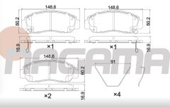 HONDA CIVIC VIII 1.6 -1.8 2005-2012 / CIVIC IX 1.4i - 1.6i - 1.8i 2012-2016 FREN BALATA ON IKAZLI TELLI