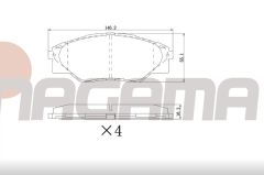 TOYOTA HI-LUX PICK UP (TGN1_, GGN2_, GGN1_, KUN2_, KUN1_) 2.5 D-4D 4X2 2005-2011 FREN BALATA ON