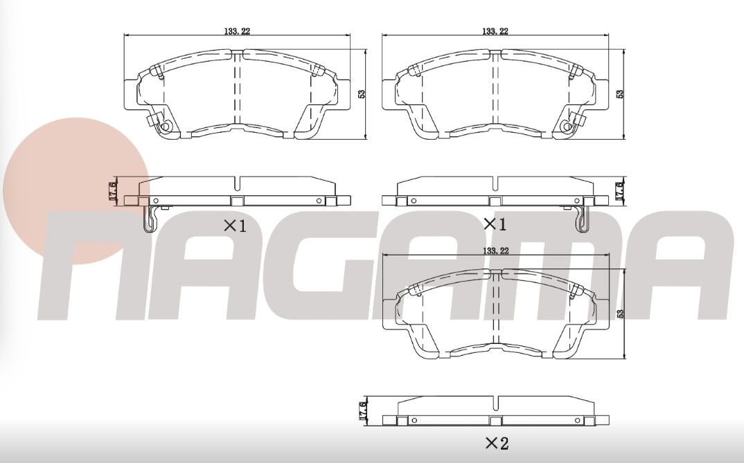 TOYOTA COROLLA (_E10_) 1.3i 1992-1997 / COROLLA (_E10_) 1.6i 1992-1997 / CARINA E (_T19_) 1.6 1992-1997 / CARINA E (_T19_) 1.8i 1992-1997 FREN BALATA ON IKAZLI TEL DELIKLI