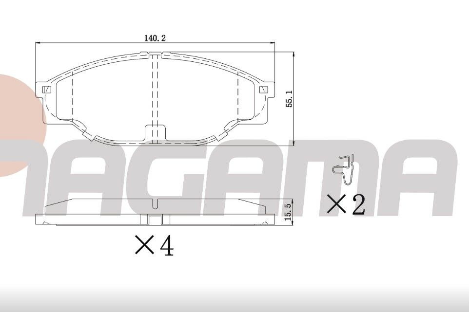 TOYOTA HI-LUX PICK UP (_N_) 2.5 D-4D 1983-2005 / HI-LUX PICK UP (_N_) 2.5 2.4 D 1983-2005 / HI-ACE III (_H10_) 2.0 1989-1995 / HI-ACE III (_H10_) 2.4 D 1989-1995 FREN BALATA ON IKAZLI