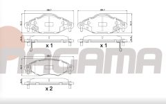 TOYOTA YARIS 1.5 VVT-I 1999-2005/ YARIS 1.4 D-4D 1999-2005/YARIS VERSO 1.3 VVT-I 1999-2005/YARIS VERSO 1.4 D-4D 1999-2005/YARIS VERSO 1.5 VVT-I 1999-2005 FREN BALATA ON IKAZLI