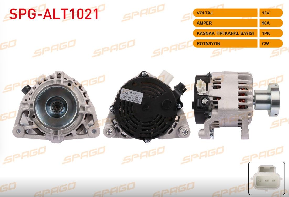 FORD FOCUS I 1.8 TDCI 1998-2004 ALTERNATOR 12V/90A (ALT722)