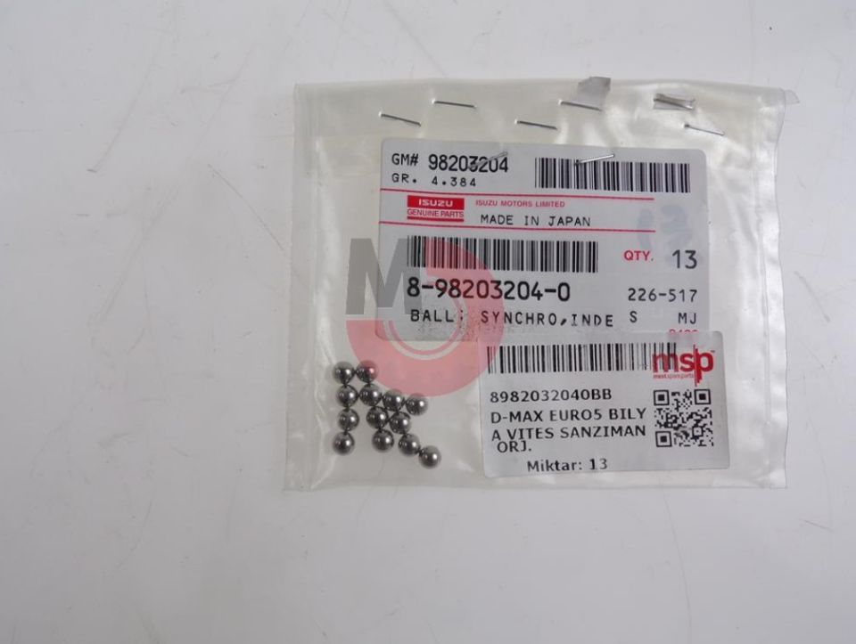Isuzu Dmax Euro 5 Rulman Vites (Bilya Vites Şanzıman) Orj.