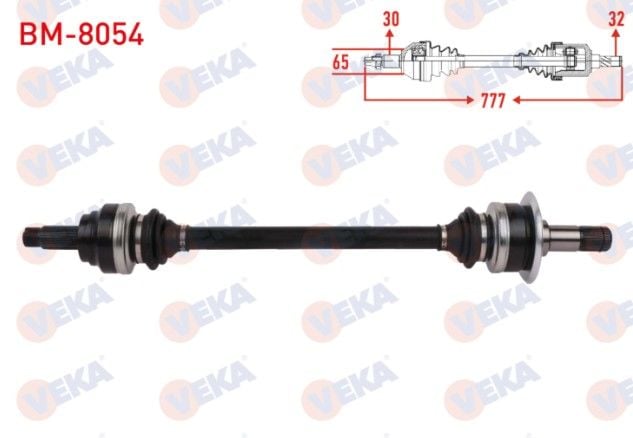 BMW 5 Gran Turismo (F07) 530 D - 535 D X-Drive 8 A-T 2009-2017 / 7 (F01,F02,F03,F04) 730 - 735 -740 D X-Drive 8 A-T 2009-2017 Komple Aks Sol Arka Uzunluk 777mm