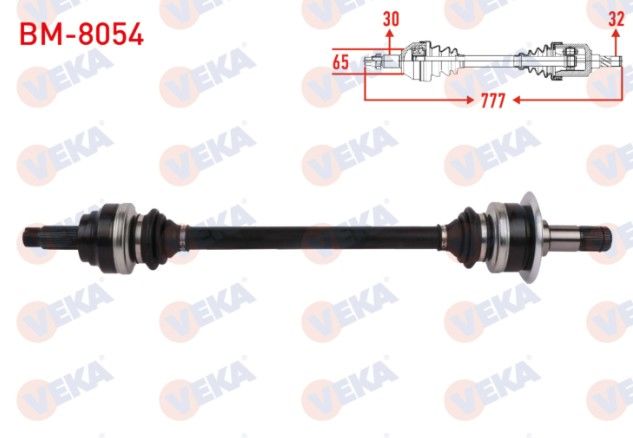 BMW 5 Gran Turismo (F07) 530 D - 535 D X-Drive 8 A-T 2009-2017 / 7 (F01,F02,F03,F04) 730 - 735 -740 D X-Drive 8 A-T 2009-2017 Komple Aks Sol Arka Uzunluk 777mm