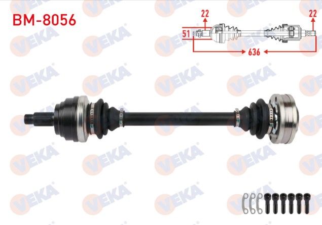 BMW 3 Serisi (E30) 316i, 318i 1987-1991 Komple Aks Sol-Sağ Arka Uzunluk 574mm