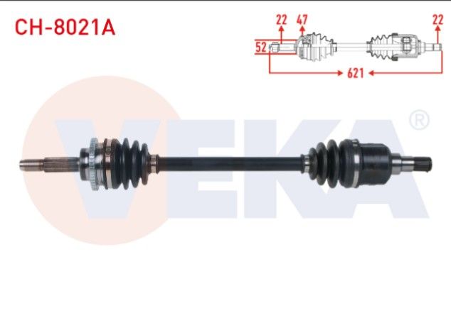 Chevrolet Spark (M300) 1.0 M-T 2010-2014 Komple Aks Sol Ön Absli 47 Dış Uzunluk 621mm