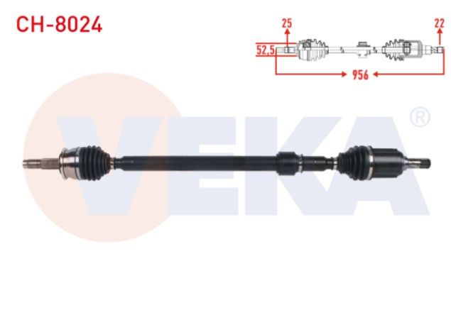 Chevrolet Aveo (T300) 1.3 D M-T 2011-2014 Komple Aks Sağ Ön Uzunluk 956mm