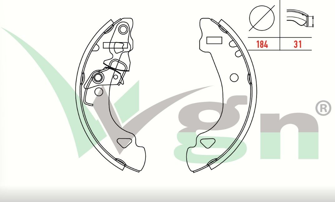 FIAT UNO 70 1.4i LEVYELI 184X31 mm 1994-2000 FREN PABUC BALATA ARKA