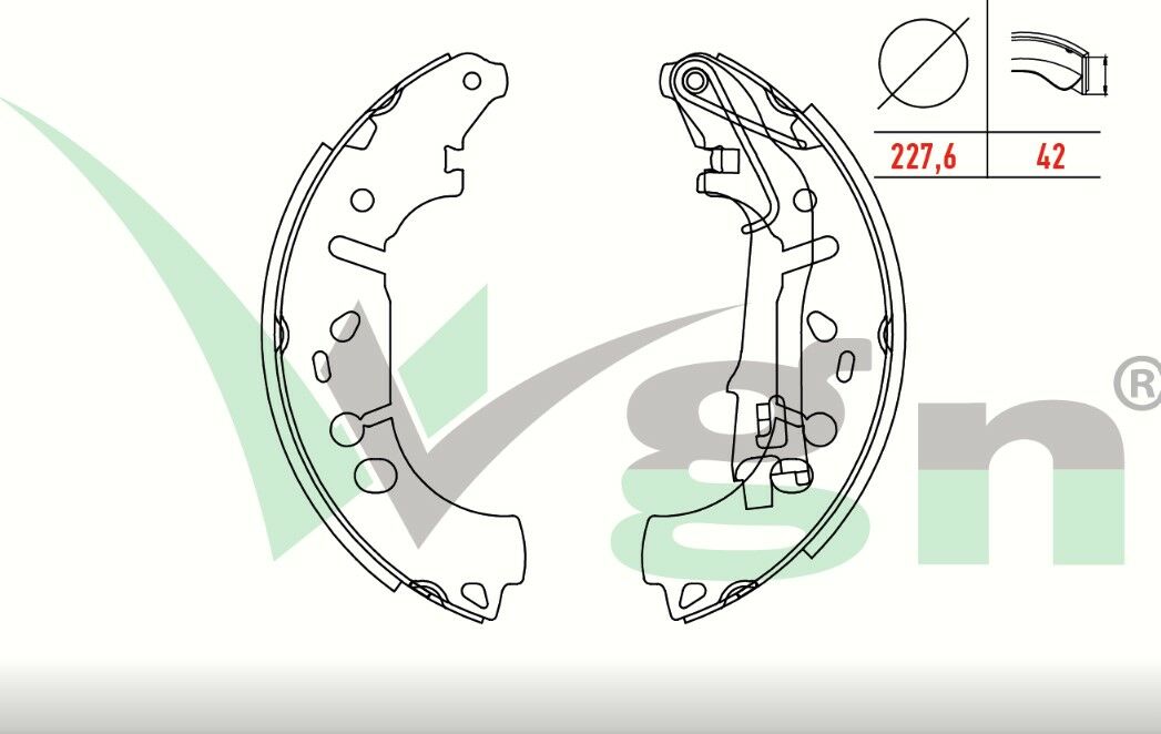 FIAT LINEA (323) 1.3 MJT YAPISTIRMA LEVYELI 227,6X42 mm 2007- FREN PABUC BALATA ARKA +1mm DAHA KALIN