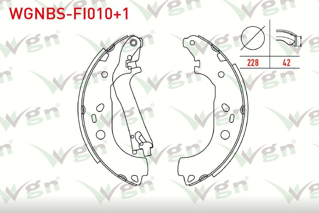 FIAT DOBLO (119,223) 1.3 MJT LEVYELI 228X42 mm 2001-2010/ DOBLO 1.6 MJT 2001-2010/ COMBO D 1.6 CDTI 2012- FREN PABUC BALATA ARKA