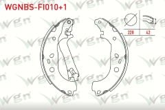 FIAT DOBLO (119,223) 1.3 MJT LEVYELI 228X42 mm 2001-2010/ DOBLO 1.6 MJT 2001-2010/ COMBO D 1.6 CDTI 2012- FREN PABUC BALATA ARKA