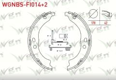 FIAT DUCATO 2.0JTD - 2.3 MJT 2006-2014/ PEUGEOT BOXER III 2.2 HDI - 2.0 HDI 2006-2014/CITROEN JUMPER III 2.0 HDI - 2.2 HDI 2006-2014 EL FREN BALATASI KIT 170x42 2mm DAHA KALIN