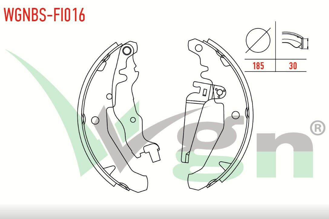 FIAT PALIO (178BX) (178DX) 1.4i LEVYELI 180x30 mm 1996-2005/FIAT PALIO (178BX) (178DX) 1.2i 16v 1996-2005/FIAT PALIO (178BX) (178DX) 1.6i 16v 1996-2005 FREN PABUC BALATA ARKA