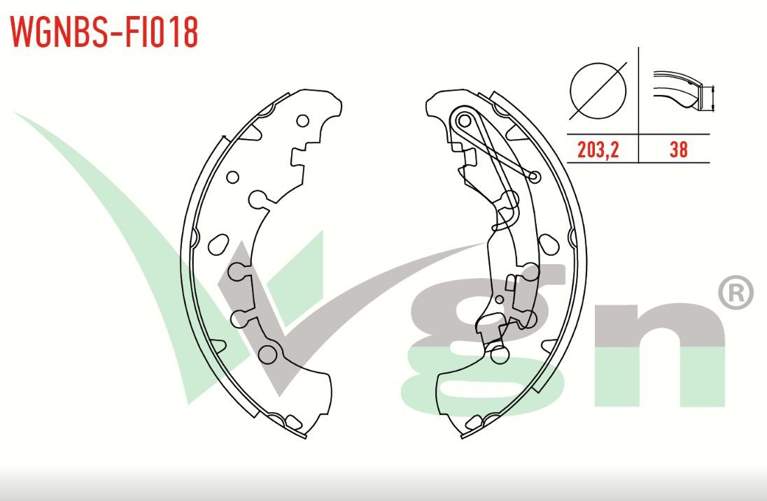 FIAT GRANDE PUNTO (199) 1.2 MPI LEVYELI 203,2X38 mm 2005-2012/OPEL CORSA D 1.0 2006-2014/OPEL CORSA D 1.2 2006-2014 FREN PAPUC BALATA ARKA