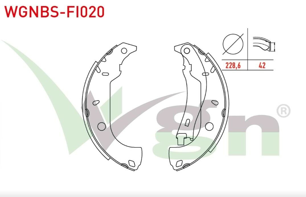 FIAT TEMPRA SW 1.6i LEVYELI 228,6X42 mm 1992-1999/FIAT TEMPRA 2.0i 1992-1999 FREN PABUC BALATA ARKA