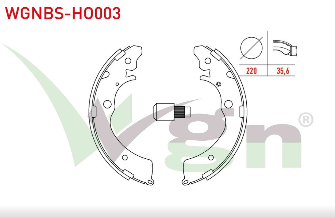 HONDA ACCORD V (CC7,CD) 2.2i 220X35,6 mm 1993-1997/ACCORD IV (CB) 2.0i 16v 1990-1993/ACCORD IV (CB) 2.2i 16v 1990-1993/CRV I 2.0i 16v 1995-2002/SUZUKI JIMNY (FJ) 1.3i 16v 1998- FREN PABUC BALATA ARKA