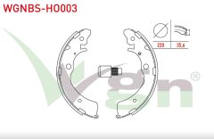 HONDA ACCORD V (CC7,CD) 2.2i 220X35,6 mm 1993-1997/ACCORD IV (CB) 2.0i 16v 1990-1993/ACCORD IV (CB) 2.2i 16v 1990-1993/CRV I 2.0i 16v 1995-2002/SUZUKI JIMNY (FJ) 1.3i 16v 1998- FREN PABUC BALATA ARKA