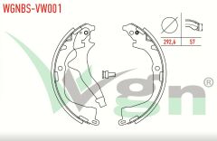 VOLKSWAGEN AMAROK 2.0 BITDI LEVYELI 295X57 mm 2010-/ VOLKSWAGEN AMAROK 2.0 TDI- 2010-/ VOLKSWAGEN AMAROK 2.0 TSI- 2010- FREN PABUC BALATA ARKA