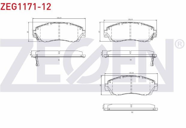 Chery Tiggo 8 Pro 23- / Honda CR-V III 2.0 I-VTEC 2006-2012 / Honda CR-V III 2.2i CTDI 2006-2012 / Honda CR-V V (RW_, RT_) 1.5i V-TEC 2016- Fren Balata Ön İkazlı Tel Delikli