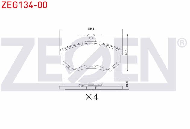 Audi 80 2.0 1986-1991 / 100 1.8 1982-1990 / Chery Alia 2006-2013 / Tiggo 2006-2014 / VW Caddy II 1995-2004 / Passat B3-B4 1988-1996 / Seat Toledo 1993-1999 / Inca 1995-2003 Fren Balata Ön