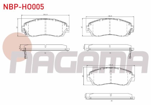 Chery Tiggo 8 Pro 23- / Honda CR-V III 2.0 I-VTEC 2006-2012 / Honda CR-V III 2.2i CTDI 2006-2012 / Honda CR-V V (RW_, RT_) 1.5i V-TEC 2016- Fren Balata Ön İkazlı Tel Delikli