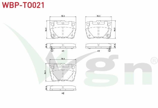 Toyota RAV4 II 1.8 VVT-I 2000-2006/ RAV4 II 2.0 D-4D 2000-2006/ Chery Tiggo 1.6 2010- Fren Balata İkazlı Arka