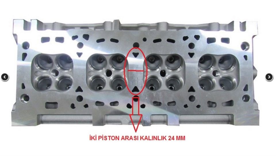 Fiat Palio-Marea 1,6 16 V Kalın Duvar (İki Piston Arası Duvar Kalınlığı 24 mm) Silindir Kapak