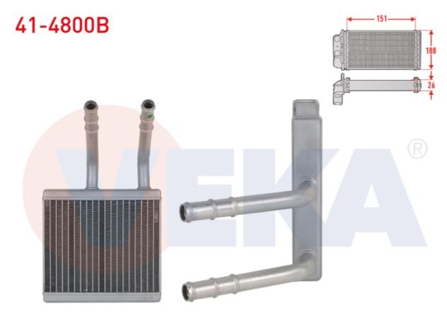 SSANGYONG ACTYON I 2.0 XDI 2005-2012 / KYRON 2.0 XDI 2005-2011 KALORİFER RADYATÖRÜ BRAZING