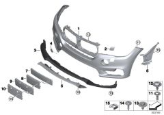 Bmw F15 Ön Tampon (Ptsli Far Yıkamalı) 51117378557