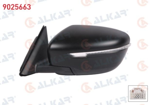 NISSAN X-TRAIL 2014- DIS DIKIZ AYNASI SOL ELEKTRIKLI ISITMALI ASTARLI SINYALLI 7 PIN