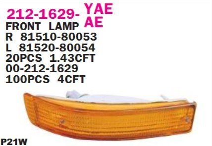 TOYOTA	COROLLA TAMPON SİNYALİ SAĞ 88-92 BENZIN