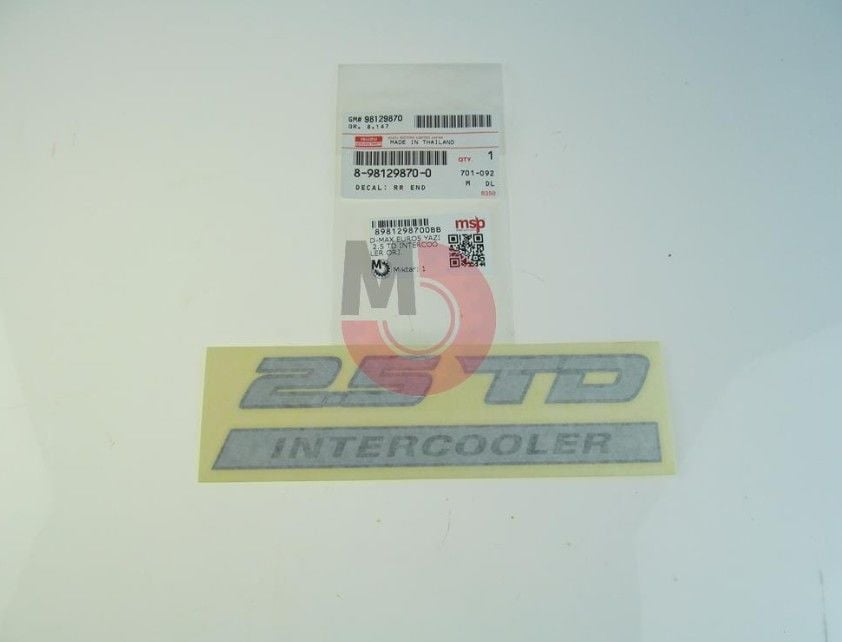 D-MAX EURO5 Yazı 2.5 TD Intercooler Orj.