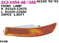 TOYOTA	COROLLA AE100/AE101 TAMPON SİNYALİ SOL 93-97 BENZIN