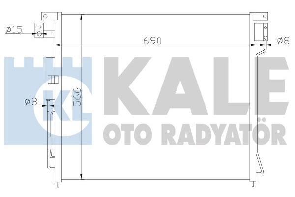 Nissan Navara Klima Radyatörü Kurutucu İle  690X566X18  92100 EB00A