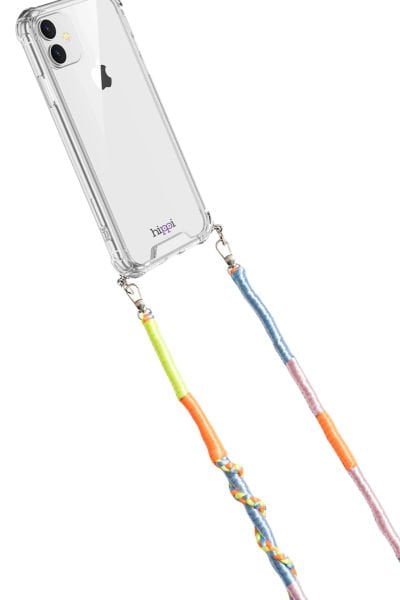 Hippi Renkli Örgü 110cm Telefon ve Çanta Askısı