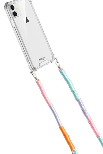 Hippi Renkli Örgü 110cm Telefon ve Çanta Askısı