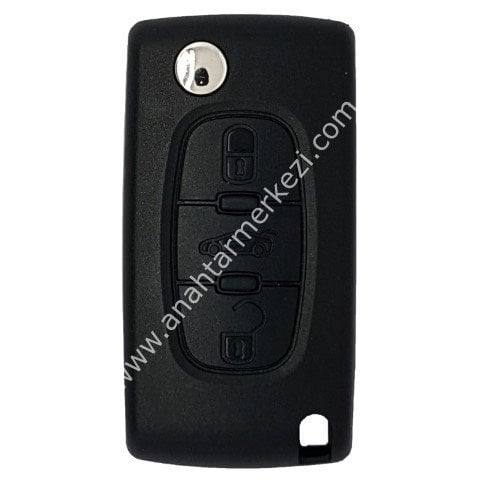 Peugeot 407 C5 3 Buton Sustalı Kumanda Yan Sanayi Pcf7941 433Mhz