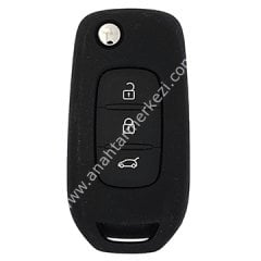 Renault Megane/Kadjar/Captur 3 Buton Sustalı Kumanda Hitag AES 433Mhz