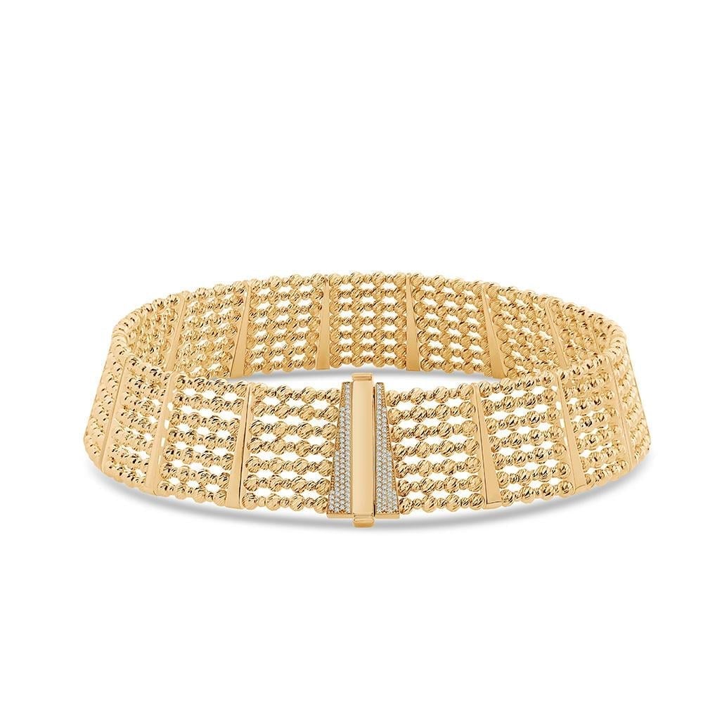 14 Ayar Altın Yedi Sıra Choker Kolye