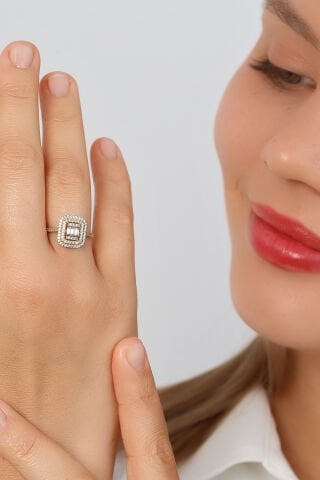 14 Ayar Altın Baget Model Yüzük