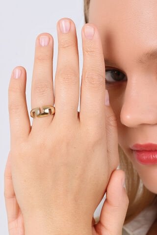 14 Ayar Altın Zikzak Model Yüzük