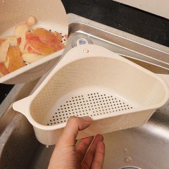 BUFFER® Vantuzlu Üçgen Sebze Meyve  Lavabo Raf Evye Süzgeç Sünger Tutucu Düzenleyici Mutfak Organizer