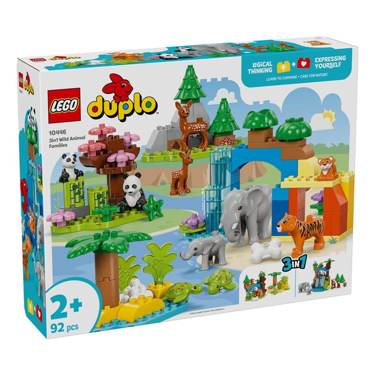 10446 Lego Duplo 3ü1 Arada Vahşi Hayvan Aileleri 92 parça +2aş