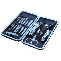 BUFFER® Çantalı Manikür Pensi Profesyonel ve Manikür Pedikür Seti 13 Parça Tırnak Eti İtici Ve Cımbız