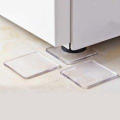 BUFFER® 4 Adet Silikon Şeffaf Koltuk Mobilya Masa Beyaz Eşya Yazıcı Koruyucu Kaydırmaz  Dayanıklı Pedler