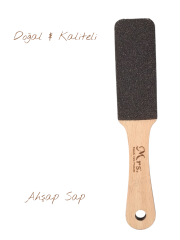 Tahta Saplı Ayak Törpüsü Topuk Nasır Rendesi Pedikür Zımparası 22x4,5cm