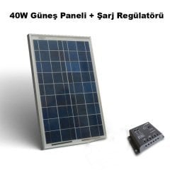 Argenç 40W Güneş Enerjili Elektrikli Çit Paneli